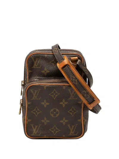 Pre-owned Louis Vuitton 1988 Monogram Mini Amazone Crossbody Bag In Brown