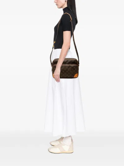 Pre-owned Louis Vuitton 1988 Monogram Nil Crossbody Bag In Brown