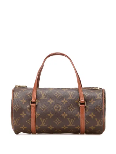 Pre-owned Louis Vuitton 1988 Monogram Papillon 26 Handbag In Brown
