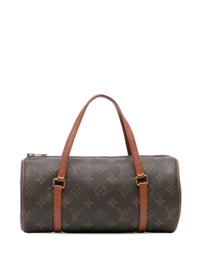 Pre-owned Louis Vuitton 1988 Monogram Papillon 26 Handbag In Brown