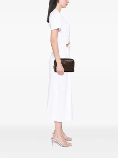 Pre-owned Louis Vuitton 1988 Monogram Trousse Toilette 23 Clutch Bag In Brown