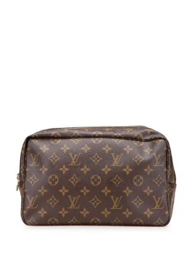 Pre-owned Louis Vuitton 1988 Monogram Trousse Toilette 28 Clutch Bag