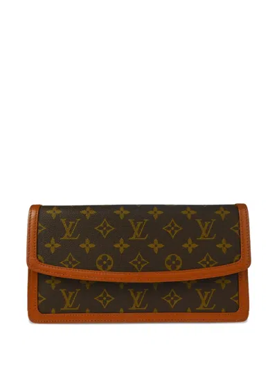 Pre-owned Louis Vuitton 1989 Dame Pm Clutch Bag In Brown