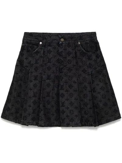 Pre-owned Louis Vuitton 1990-2000s Denim Skirt In Blue