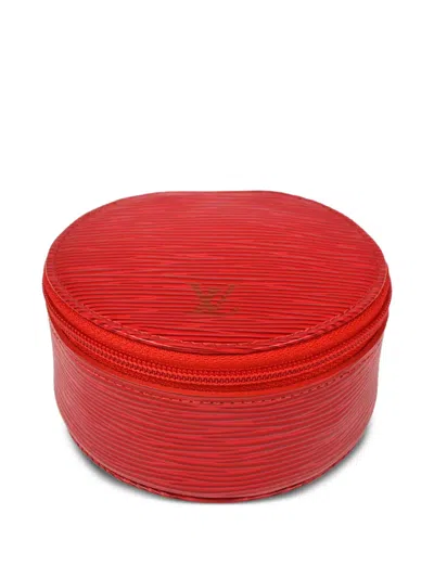 Pre-owned Louis Vuitton 1990-2000s Ecrin Bijou Epi-leather Jewelry Case In Red