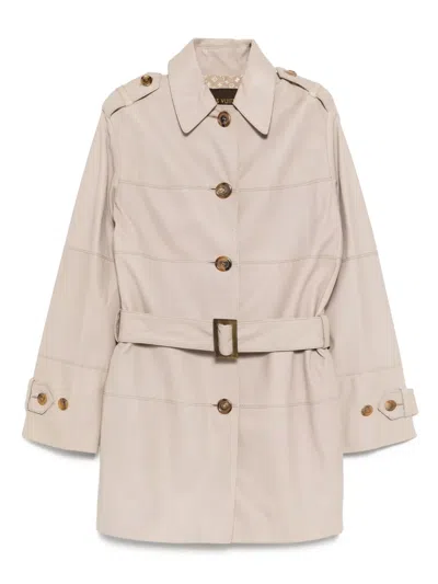 Pre-owned Louis Vuitton 1990-2000s Leather Coat