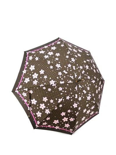 Pre-owned Louis Vuitton 1990-2000s Monogram Cherry Blossom Umbrella In Brown