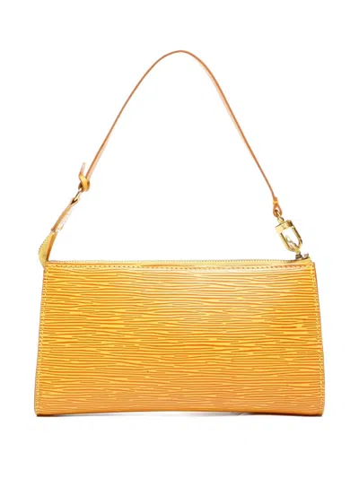 Pre-owned Louis Vuitton 1990-2000s Pochette Accessoir Shoulder Bag In Yellow