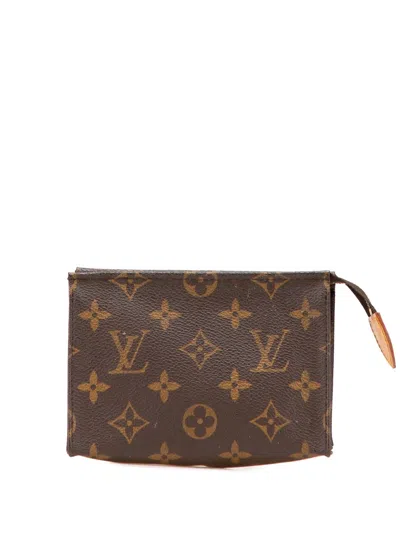 Pre-owned Louis Vuitton 1990-2006 Monogram Toiletry 15 Pouch In Brown