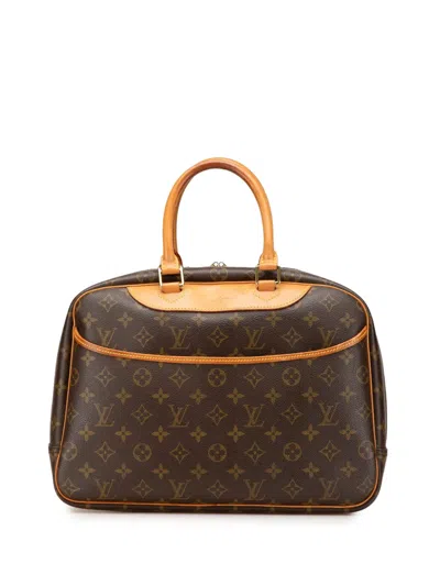 Pre-owned Louis Vuitton 1990-2010 Monogram Deauville Handbag In Brown