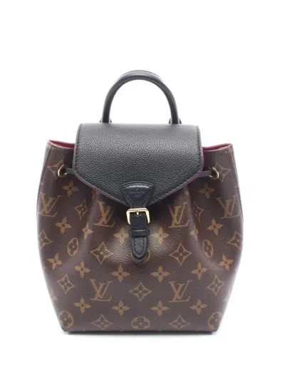 Pre-owned Louis Vuitton 1990-2010 Monogram Montsouris Bb Backpack In Brown