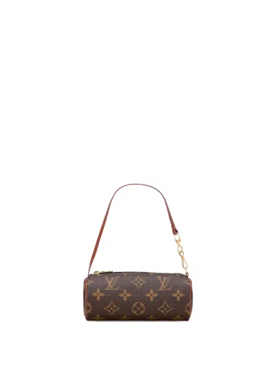 Pre-owned Louis Vuitton 1990-2010 Monogram Papillon Pochette Handbag In Brown