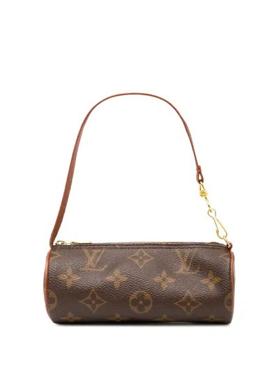 Pre-owned Louis Vuitton 1990-2010 Monogram Papillon Pochette Handbag In Brown