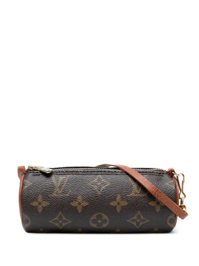 Pre-owned Louis Vuitton 1990-2010 Monogram Papillon Pochette Handbag In Brown