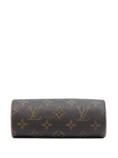 Pre-owned Louis Vuitton 1990-2010 Monogram Papillon Pochette Handbag In Brown