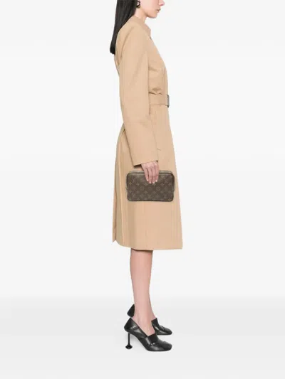 Pre-owned Louis Vuitton 1990-2010 Monogram Trousse Toilette 23 Clutch Bag In Brown