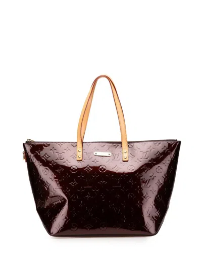 Pre-owned Louis Vuitton 1990-2010 Monogram Vernis Bellevue Gm Tote Bag In Purple