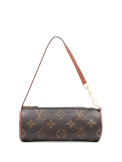 Pre-owned Louis Vuitton 1990-2020 Monogram Papillon Pochette Handbag In Brown
