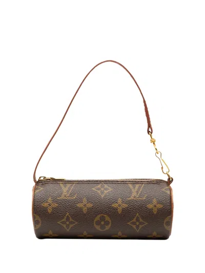 Pre-owned Louis Vuitton 1990-2020 Monogram Papillon Pochette Handbag In Brown