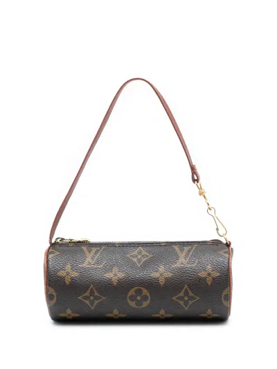 Pre-owned Louis Vuitton 1990-2020 Monogram Papillon Pochette Handbag In Brown