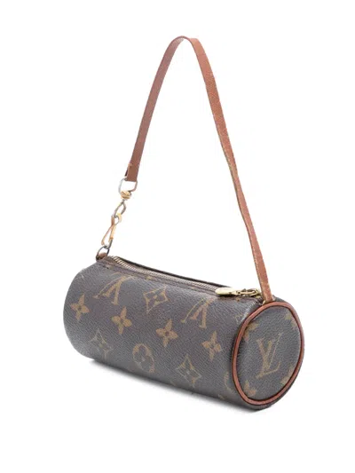 Pre-owned Louis Vuitton 1990-2020 Monogram Papillon Pochette Handbag In Brown