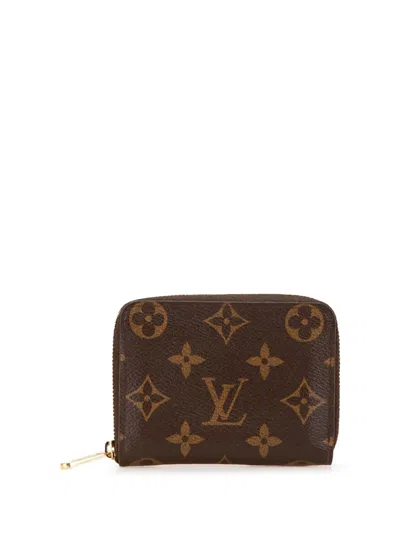 Pre-owned Louis Vuitton 1990-2024 Monogram Zippy Purse Coin Pouch In Brown
