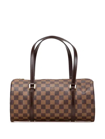 Pre-owned Louis Vuitton 1990-2025 Damier Ebene Papillon 30 Handbag In Brown