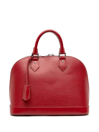 Pre-owned Louis Vuitton 1990-2025 Epi Alma Pm Handbag In Red