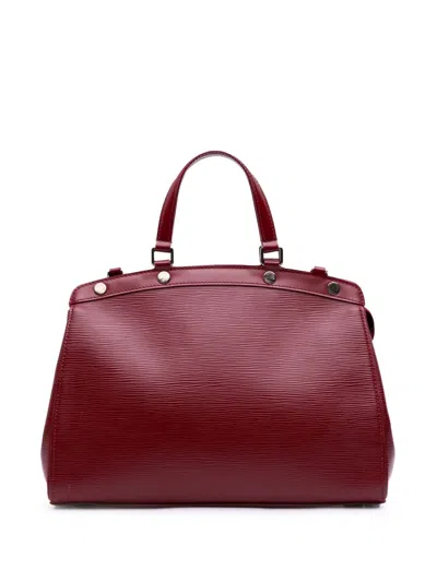 Pre-owned Louis Vuitton 1990-2025 Epi Brea Mm Satchel In Red