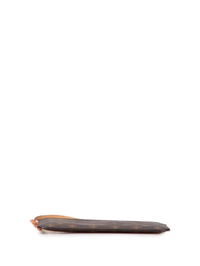 Pre-owned Louis Vuitton 1990-2025 Monogram Neverfull Pouch In Brown