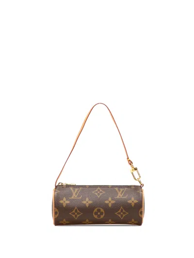 Pre-owned Louis Vuitton 1990-2025 Monogram Papillon Pochette Handbag In Brown
