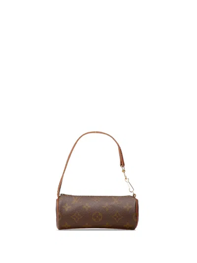 Pre-owned Louis Vuitton 1990-2025 Monogram Papillon Pochette Handbag In Brown