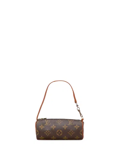Pre-owned Louis Vuitton 1990-2025 Monogram Papillon Pochette Handbag In Brown