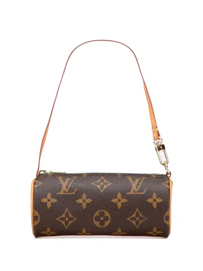 Pre-owned Louis Vuitton 1990-2025 Monogram Papillon Pochette Handbag In Brown