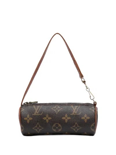 Pre-owned Louis Vuitton 1990-2025 Monogram Papillon Pochette Handbag In Brown