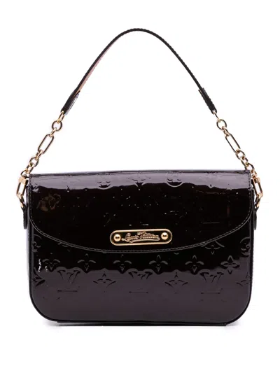 Pre-owned Louis Vuitton 1990-2025 Monogram Vernis Rodeo Drive Satchel In Purple