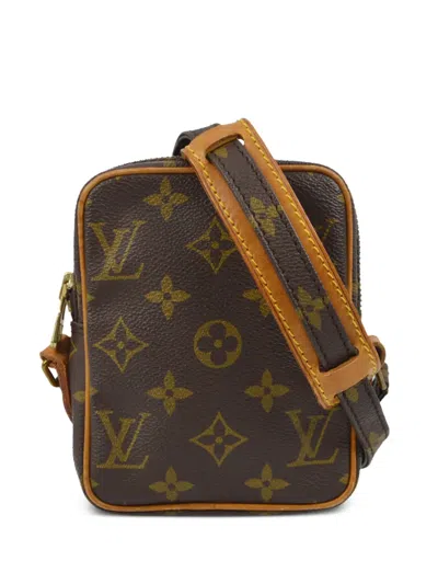 Pre-owned Louis Vuitton 1990  Danube Mini Crossbody Bag In Brown
