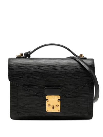 Pre-owned Louis Vuitton 1990 Epi Monceau Satchel In Black
