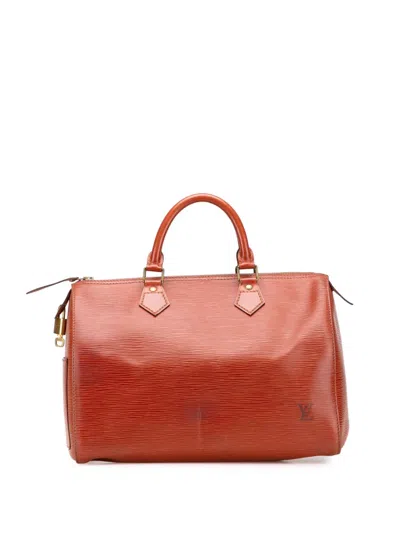 Pre-owned Louis Vuitton 1990 Epi Speedy 30 Boston Bag In Brown