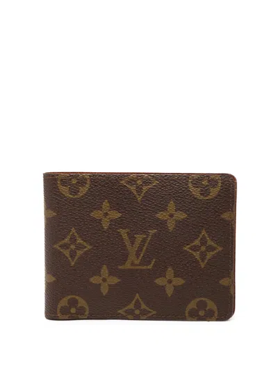 Pre-owned Louis Vuitton 1990 Monogram Multiple Wallet Small Wallets In Brown
