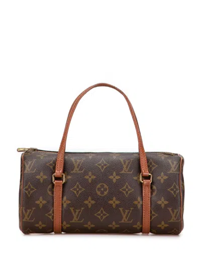Pre-owned Louis Vuitton 1990 Monogram Papillon 26 Handbag In Brown