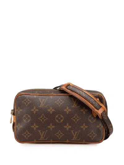 Pre-owned Louis Vuitton 1990 Monogram Pochette Marly Bandouliere Crossbody Bag