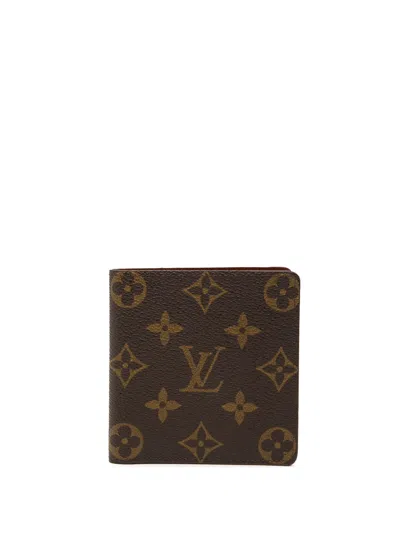 Pre-owned Louis Vuitton 1990 Monogram Porte Billets 6 Cartes Credit Wallet Small Wallets In Brown