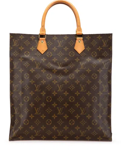 Pre-owned Louis Vuitton 1990 Monogram Sac Plat Tote Bag