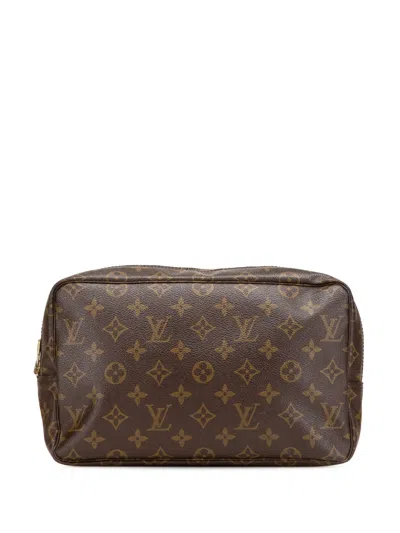 Pre-owned Louis Vuitton 1990 Monogram Trousse Toilette 28 Clutch Bag