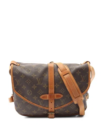 Pre-owned Louis Vuitton 1990 Saumur 30 Shoulder Bag In Brown