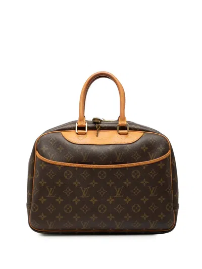 Pre-owned Louis Vuitton 1990-2000 Monogram Deauville Handbag In Brown