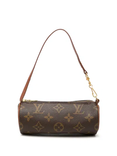 Pre-owned Louis Vuitton 1990-2000 Monogram Papillon Pochette Handbag In Brown