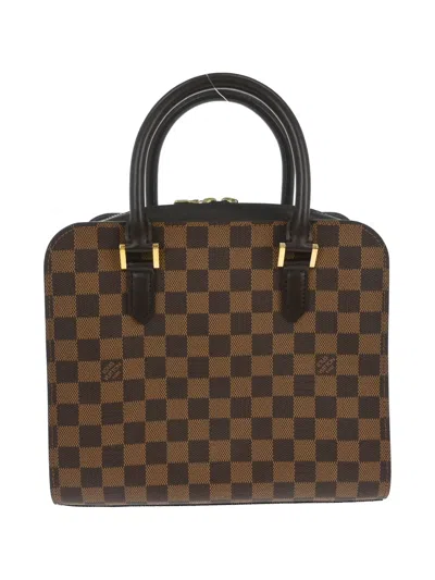 Pre-owned Louis Vuitton 1990-2000s Triana Damier Patterned Tote Bag In Brown