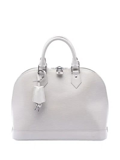Pre-owned Louis Vuitton 1990-2010 Epi Alma Pm Satchel In Gray